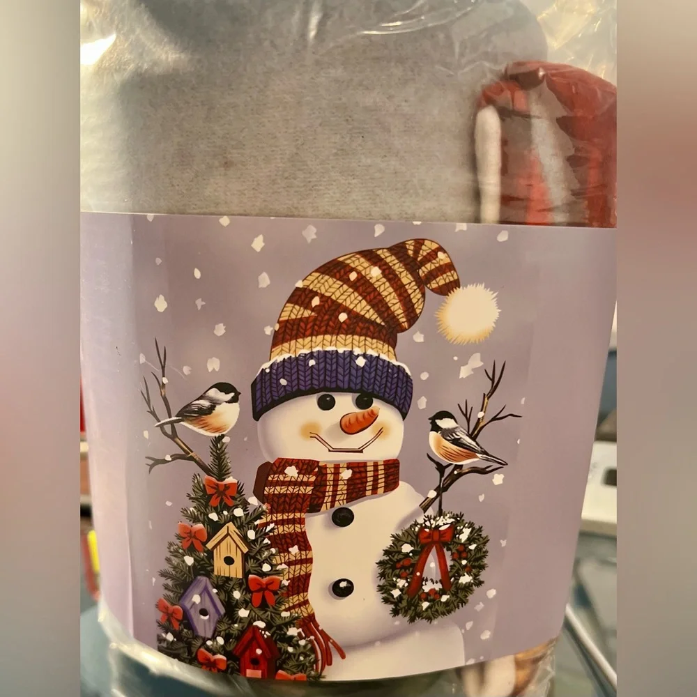 Festive Snowman Holiday Blanket - Multicolor